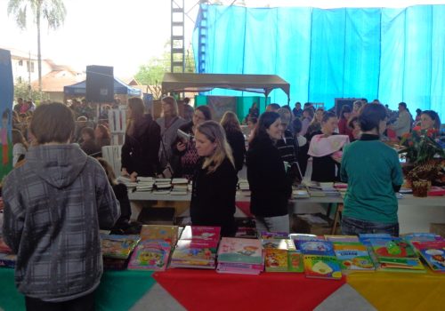 Centenas de pessoas circularam pelos estandes da Feira do Livro (Foto: Maica Viviane Gebing)