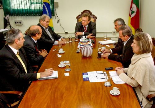 Grupo de governança cooperativa esteve reunido com o secretário estadual da Agricultura, Luiz Fernando Mainardi (Foto: Divulgação)