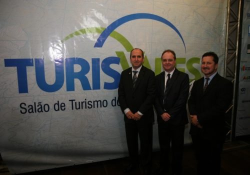 Rosa, Fontana e Roman, regiões unidas para promover o Turisvales (Foto: Juremir Versetti)