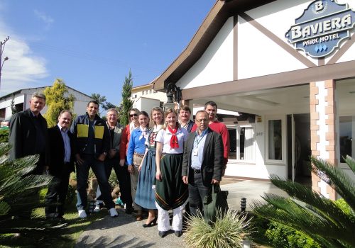 Visita ao Baviera Park Hotel, em Teutônia (Foto: Caroline Rodrigues)